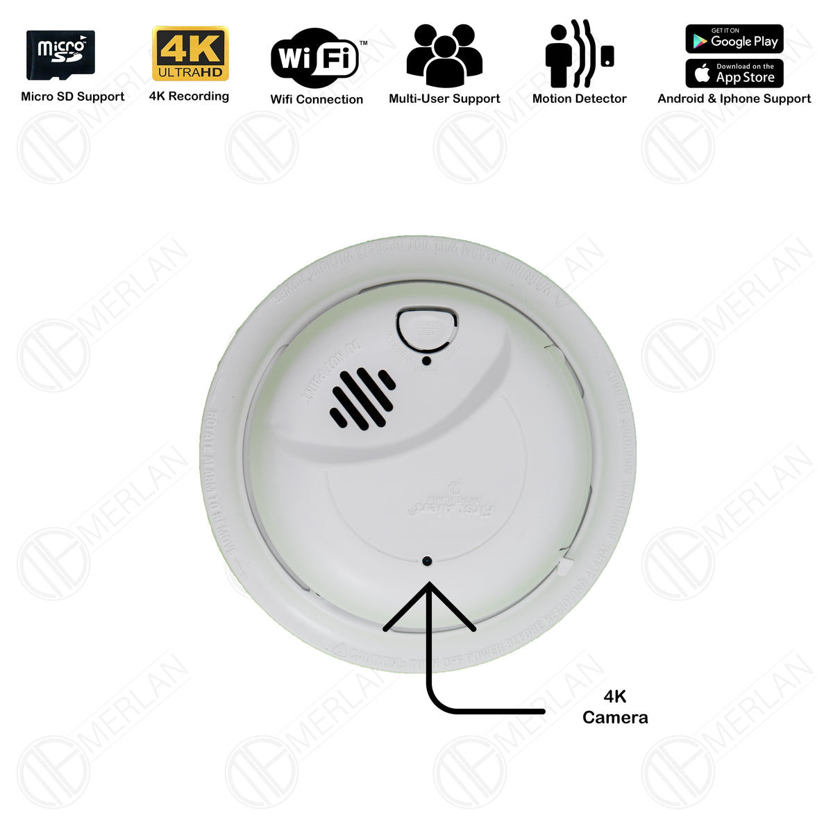Hidden Surveillance Camera smoke detector , Spy Security Camera